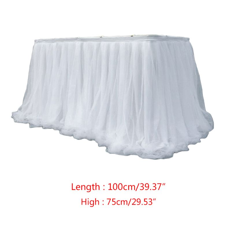 R2LD – nappe colorée en Tulle, décoration de jupe de Table pour réception de desserts, pour fête de mariage, maison, anniversaire, matériel de bricolage pour Tutu