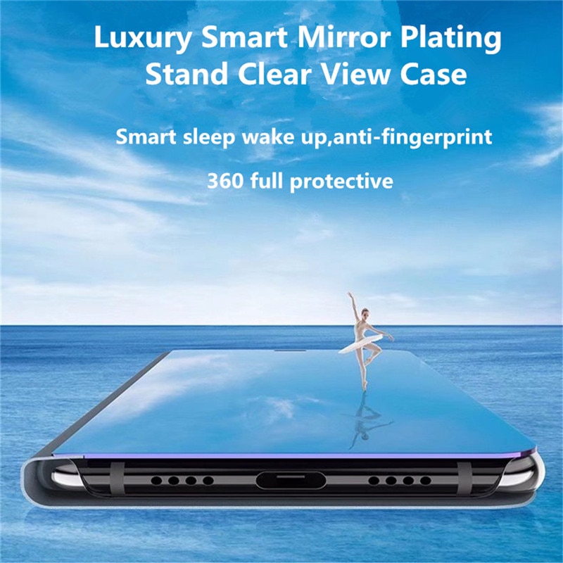 Voor xiaomi poco  m3 hoesje transparant smart view pu leer 360 flip stand volledige cover hoesje voor pocophone  m2 pro schokbestendige fundas covers