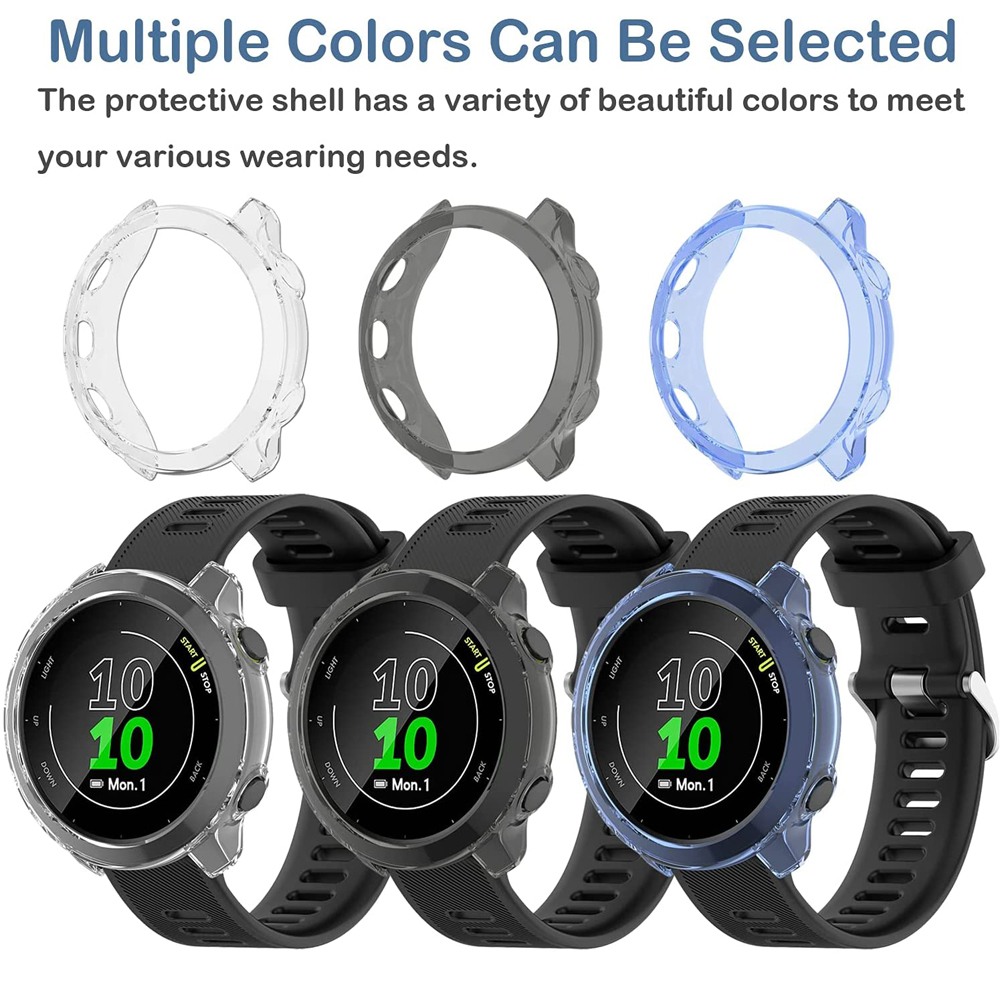 Protective Case For Garmin Forerunner 55 Watch Cover For Garmin Forerunner 158 Protector Case Soft TPU Bumper Smart Watch Shell