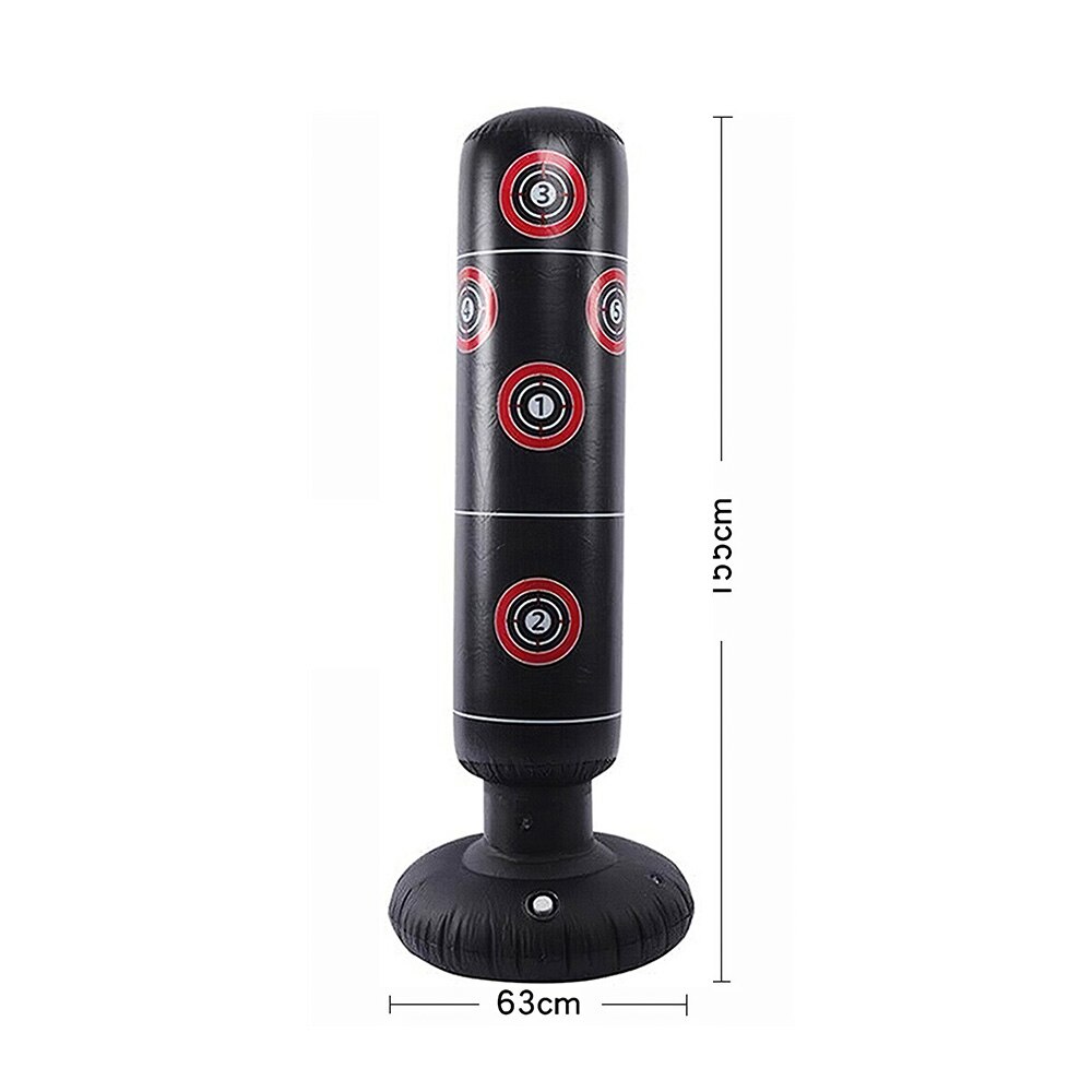 1.6M gonflable Stress poinçonnage tour sac boxe debout gobelet Muay entraînement soulagement de la pression rebond retour sac de sable avec pompe