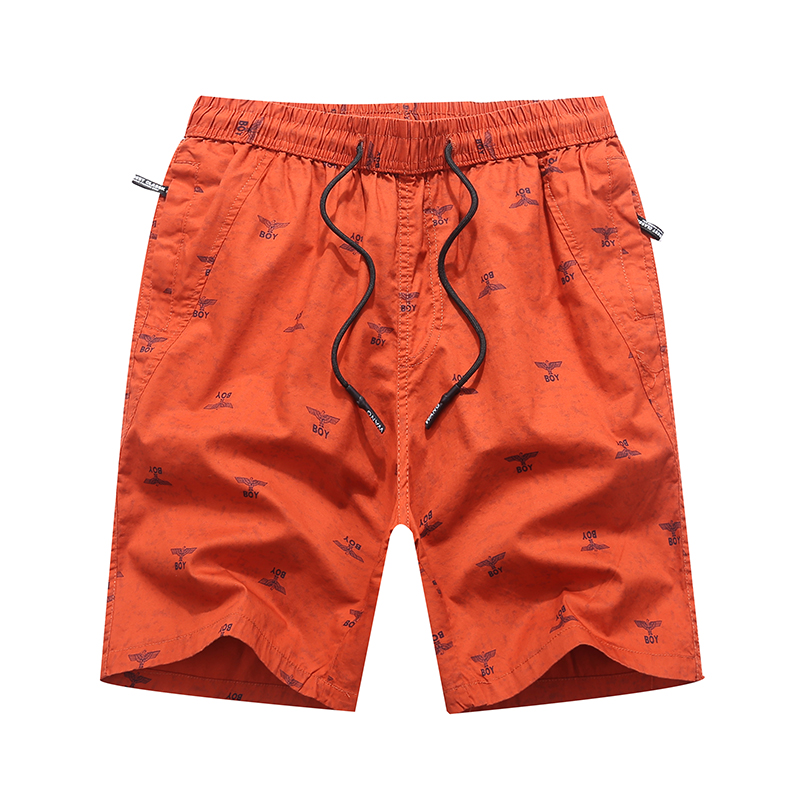 Arbeit aus Drucken Baumwolle Ladung-kurze Hose Männer lässig Sommer kurze Hose für Männer Safari Stil Taschen Mann Kurze Hosen Plus Männer kleidung 4XL: Orange 983 / L