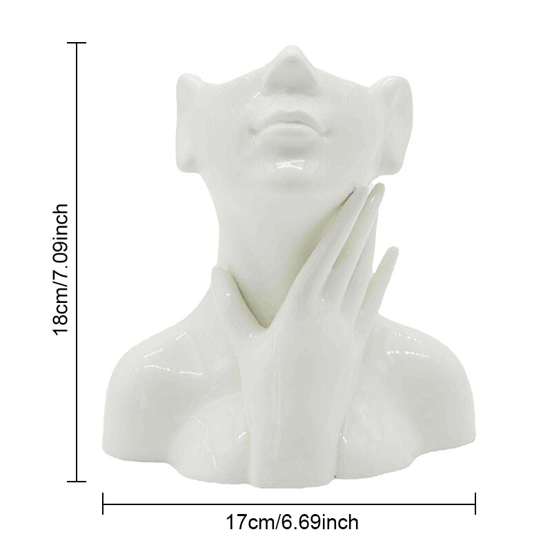 Vase en céramique de Style nordique, Sculpture de corps humain, femme nue, décoration de maison, artisanat, ornements, , accessoires de rangement: Human body vase 2