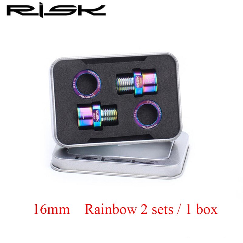RISICO Titanium Fiets Pedaal Verlengen Bouten Axiale Core MTB Mountain Road Pedaal Lager Extender Axiale Converter Pedaal Extension