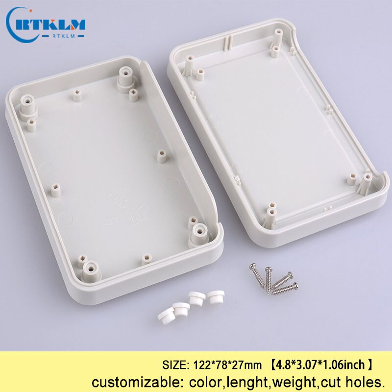 Small plastic handheld box diy junction box abs plastic enclosure electrical desktop enclosure plastic electric box 122*78*27mm