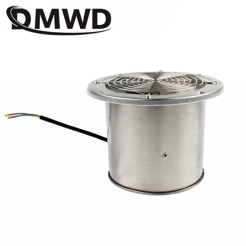 DMWD 6 Inch Stainless Steel Exhaust Fan 6&#39;&#39; Toilet Kitchen Bathroom Hanging Wall Window Duct Fan Air Ventilator Extractor Blower
