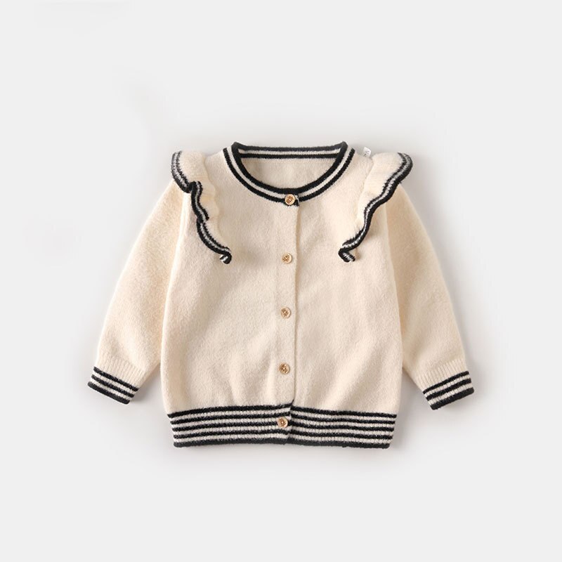 Baby jongen blouse herfst herfst en winter kinderen trui: WHITE / 9m