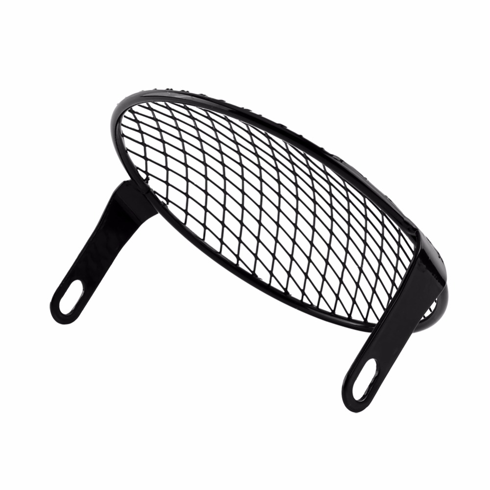 Motorcycle Grill Diamond Side Mount Headlight Cover Mask For Cafe Racer Headlight Cover Mask Headlight Grill Cover