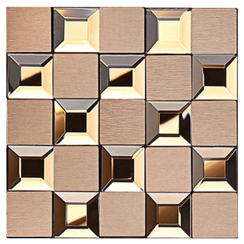 10pcs Mosaic Tile Wall Sticker PVC Waterproof Tiles Decals Kitchen Decor Self Adhesive 3D Mosaic Art Accessories: Purple