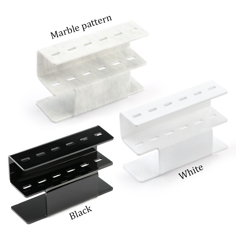 Eyelash Tweezers Storage Rack 6 Holes Acrylic Convenient Tweezer Stand Shelf Holder Nail Eyelash Extension Supplies Makeup Tools