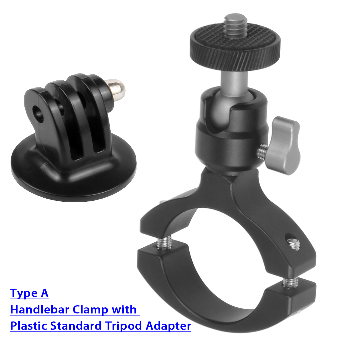 Support de fixation de guidon de vélo, tête sphérique entièrement en métal pour GoPro Xiaoyi Insta360 X R, pour caméra de moto, 360: Type A