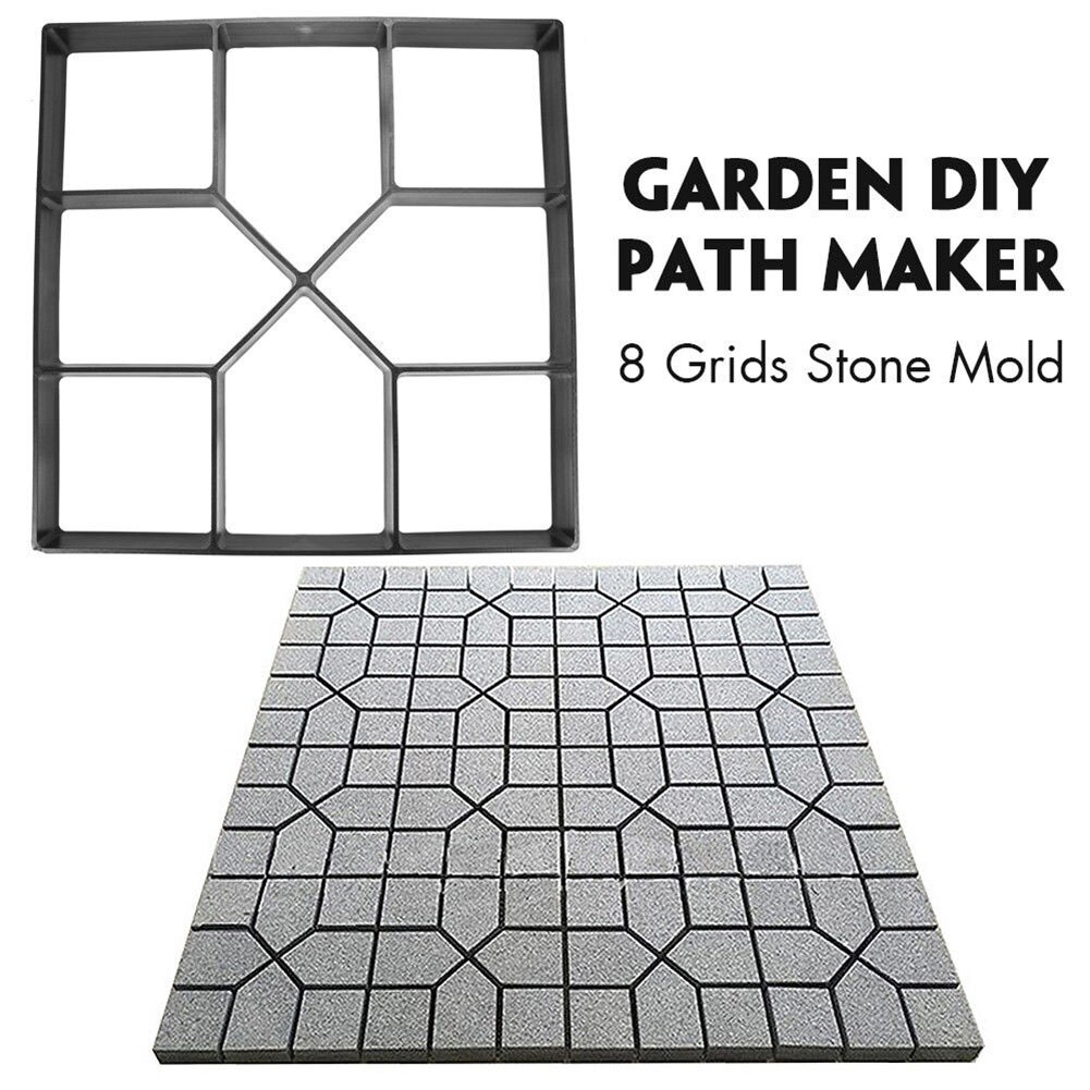 Have diy plast sti maker fortov model beton springbræt cement skimmel mursten  s7