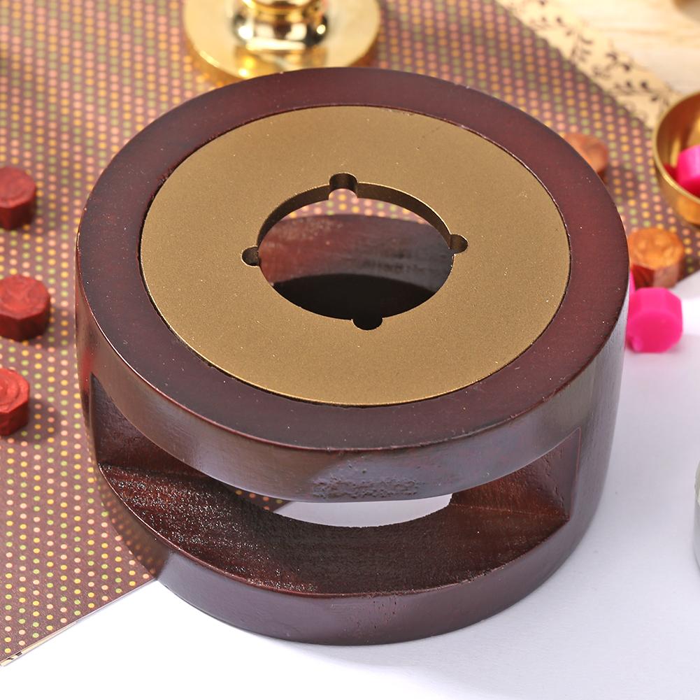 Horno hexagonal de madera para horno de cera, olla de horno con pegamento para fundir sello de pintura al fuego