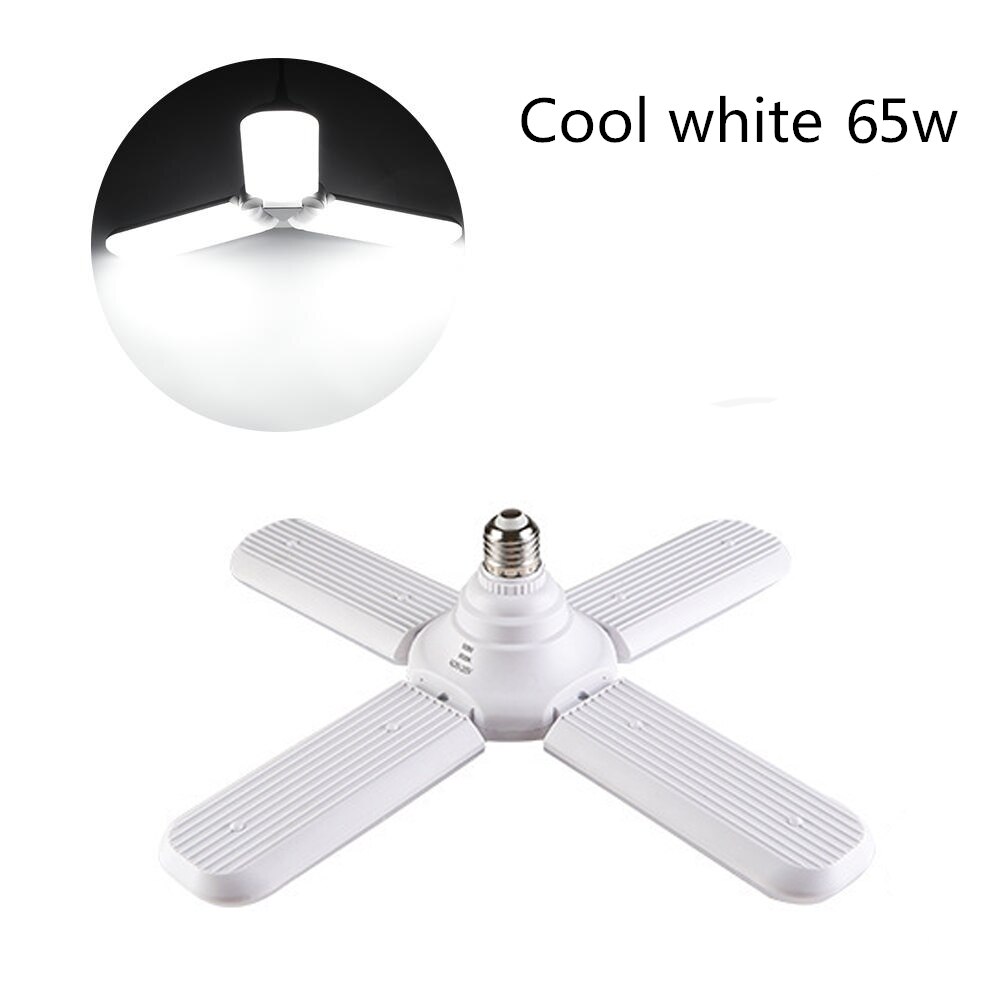 Deformable Garage Light Led highbay 30W E27 110-265V Ceiling Light for Garage/ Attic / Basement / Home LED Mining lamp: Cool white 65w