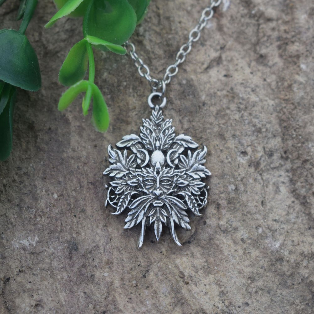 Celtic Green Man Pendant Greenman Necklace Wiccan