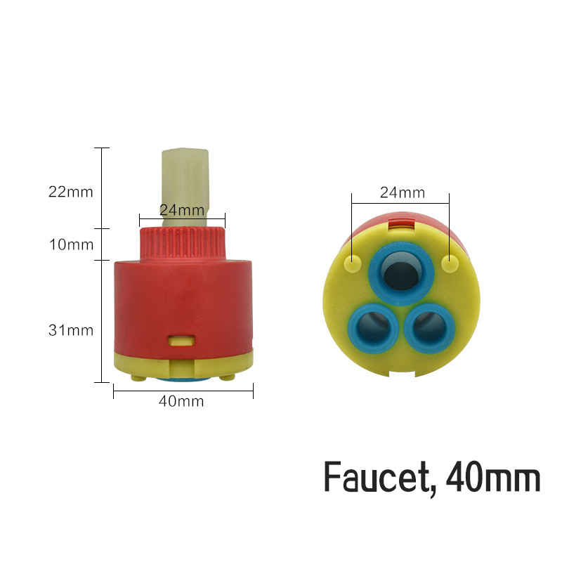Vandhane enkelt greb håndtag kit badeværelse hane udskiftning vandhane håndtag poleret krom armatur udskift del 35mm 40mm ventil: 40mm ventil