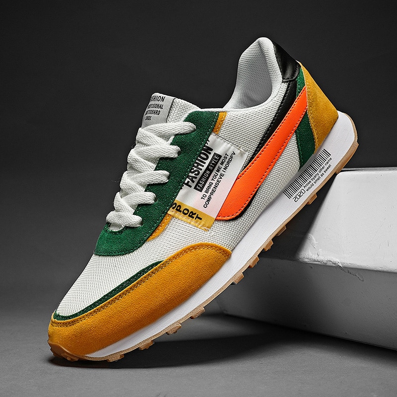 Lente herfst kleurrijke sneakers ademend mesh smart casual schoenen voor heren zachte vrijetijdsschoenen sport golf