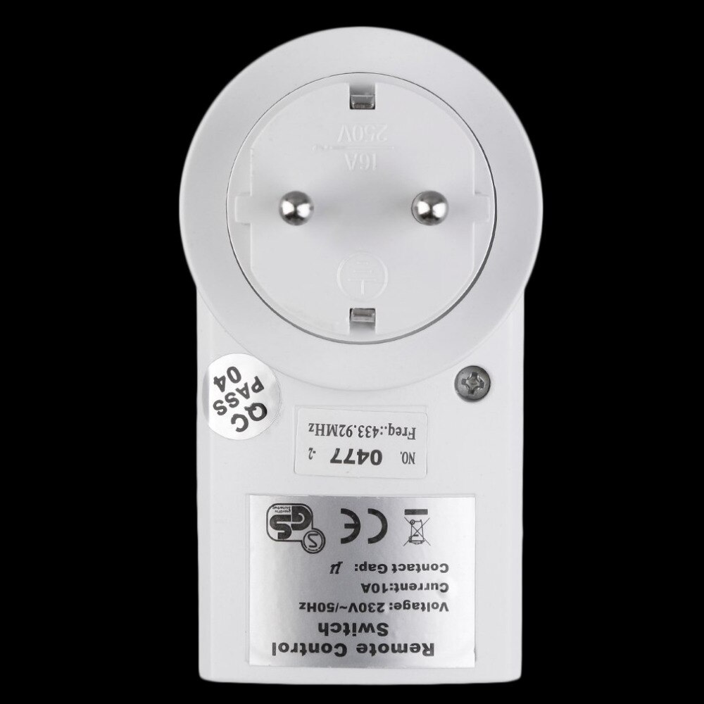 Wireless Remote Control Home House Power Outlet Light Switch Socket 1 Remote EU Connector Plug BH9938-1 DC 12V