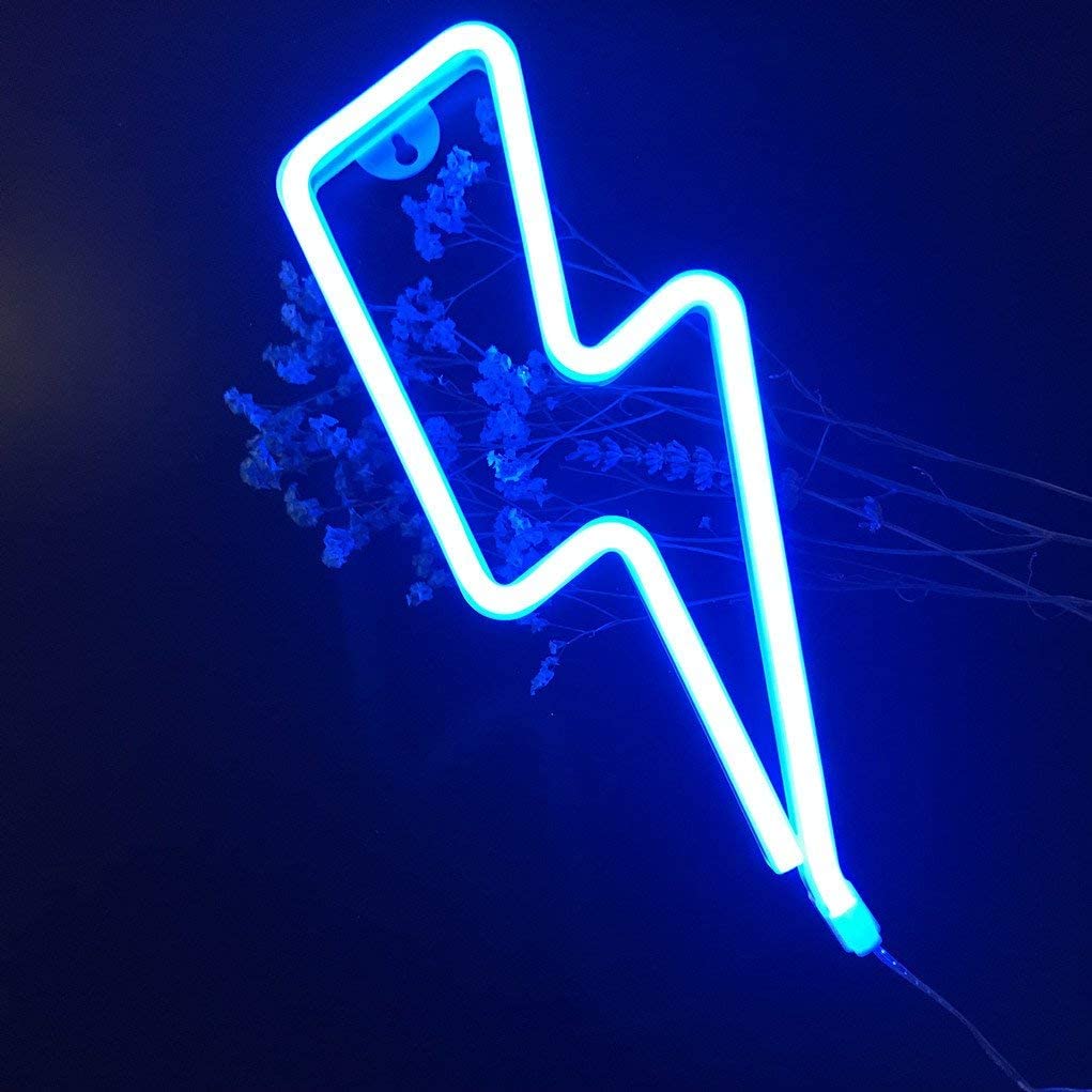 Førte lynform neonskilt lys kunst dekorative lys vægindretning til baby værelse jul bryllupsfest forsyninger
