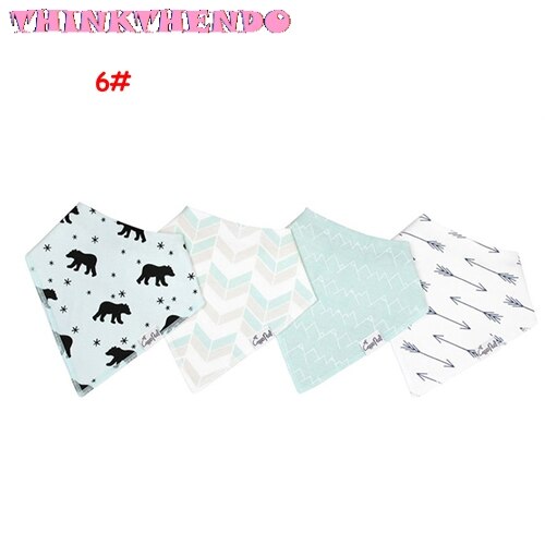 4 stuks baby slabbetjes voor jongens en meisjes, boerdoeken, waterdichte slabbetjes, bandana 's  e06f: 6