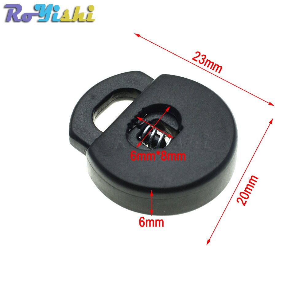 10pcs/pack Cord Lock Toggle Clip Stopper Plastic Black For Bags/Garments: C0078