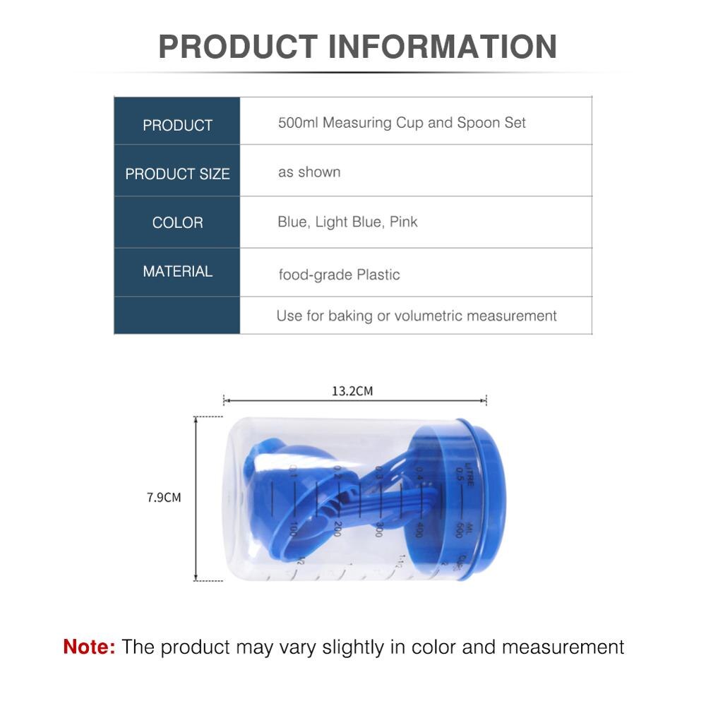 7 Stks/set Maatbeker Container Set Uitloop En Stapelbaar Lepels Kits Plastic Thee Koffie Keukengerei Bakken Tools