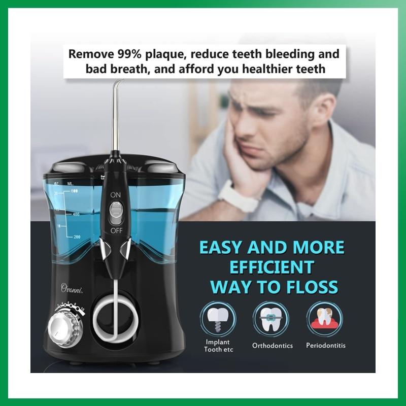 OVONNI Irrigador Dental Higiene Bucal Blanqueador Eliminador del Sarro de Los Dientes Dental Ultrasonido Oral Accesorios de cuidado personal Familiar Quita Limpieza Hogar Chorradas Útiles Aparato para Quita