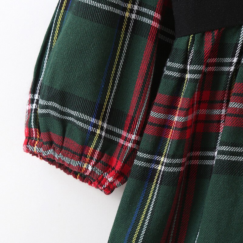 Baby Long Sleeve Dress Newborn Plaid Long Sleeve Dress