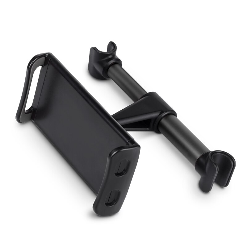 Car Headrest Tablet Holder - 4-11 inch Extendable & 360° Rotatable Mount - Metal Stand for Phones & iPads: Black