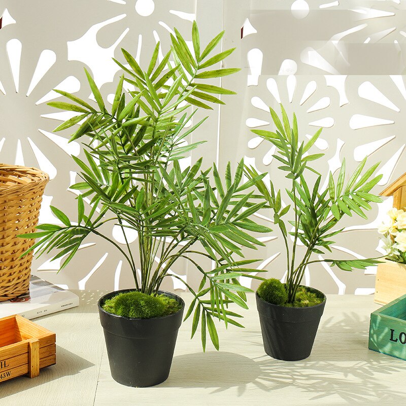 Kunstmatige Nep Bamboe Bladeren Groene Plant Bonsai Indoor Faux Planten Woondecoratie