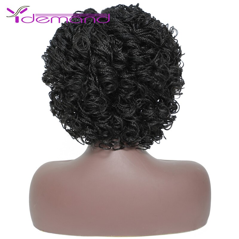 Peluca de pelo trenzado sintético para mujer negra, dos hebras de pelo rizado, estilo BOB, Passion Twist