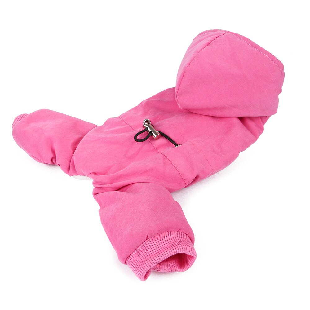 Hundetøj vinter  #6 størrelser kæledyr hund jumpsuit varm frakke jakke til små hunde chihuahua pink/marineblå hunde kæledyr tøj bukser: Lyserød / M