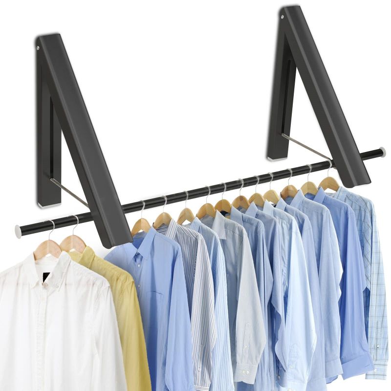Clothes Drying Rack Wall Mounted Drying rack for Drying Clothes Aluminum Foldable Space Saving Clothes Hanger