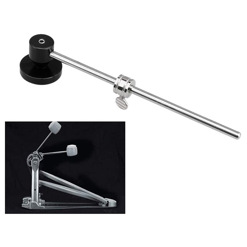 Batteur de grosse caisse coup de pied aluminium tambour pédale batteur avec tête en Silicone pour pièce de tambour Instrument de Percussion (noir)