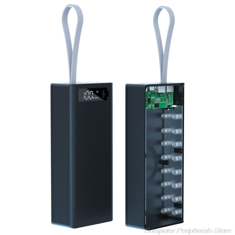 18650 Battery Case Detachable C16 LCD Display DIY 16x18650 Battery Case Power Bank Shell External Box M26 21