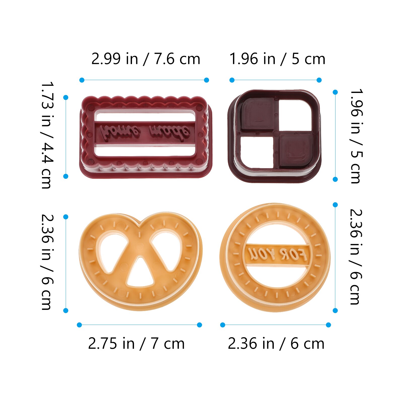 2 sets of plastic cookie cutters, creative cookie cutters, diy baking molds