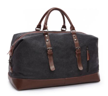 ZUOLUNDUO, bolsas de viaje de lona para hombre, bolsa de viaje de gran capacidad, bolsas de equipaje de mano, bolso marinero para hombre, bolso de lona para hombre, bolsas de viaje: black small