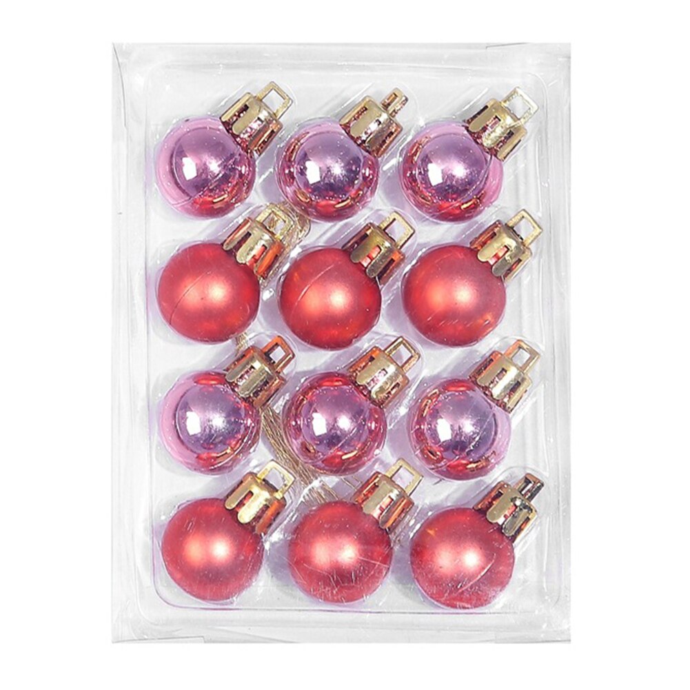 12 stuks veelkleurige kerstballen met glitters, hangende kerstversieringen voor in huis, palline natale decor: J