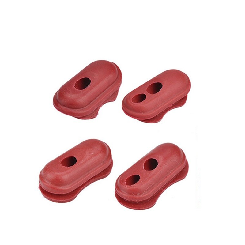 1-5 stk opladningshul støvstik vandtæt dæksel siliciumgummilåg rød til xiaomi  m365 elektrisk scooter: 4 stk