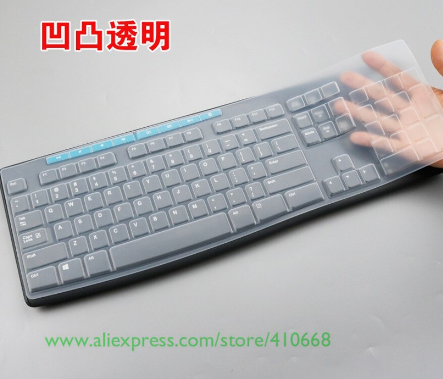 For Logitech Mk200 Mk260 Mk270 Mk275 K200 K260 K270 K275 Silicone Dustproof Mechanical Desktop PC Keyboard Cover Protector Film: Crystal