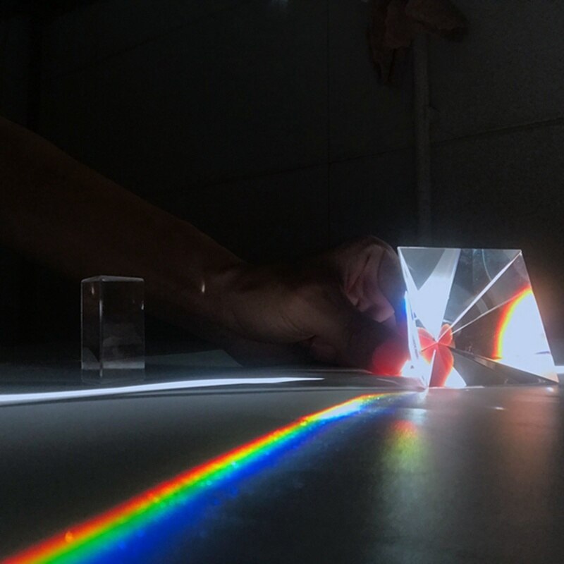 100mm Crystal Optical K9 Glass Pyramid Prism Rainbow Photography Rainbow Prism