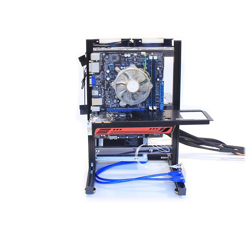 7 hard disk bits ATX open chassis Aluminum alloy cooling rack supports independent graphics card ATX SFX power supply