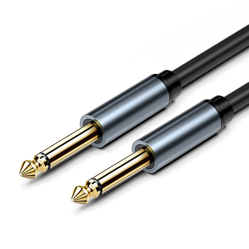 6.35mm Jack Audio Cable To 6.35mm Jack Male Mono Gold Plated For Instrument Guitar Mixer Amplifier Bass 1m 2m 3m 5m: 5m