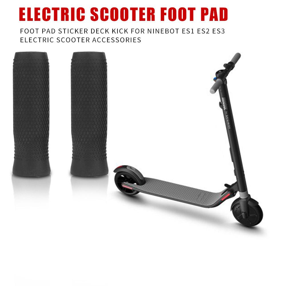 2pcs Electric Scooter Grip Non-slip Silicone Cover for Ninebot ES1 Black