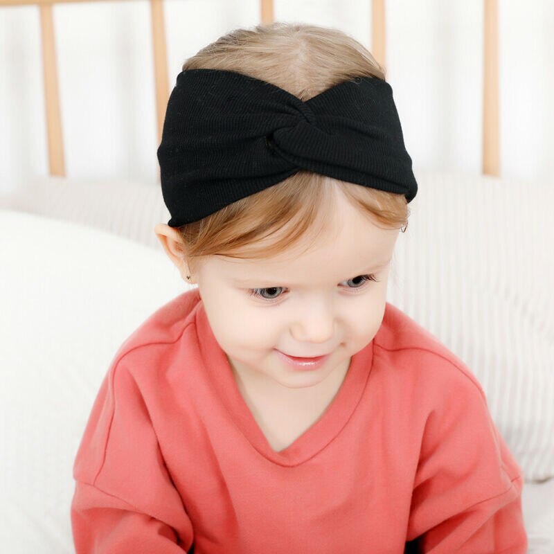 Kid Baby Girl Criss Cross Headband Toddlers Cotton Bow Hair Band Accessories Headwear Headband Pink Red Black White Gray yellow