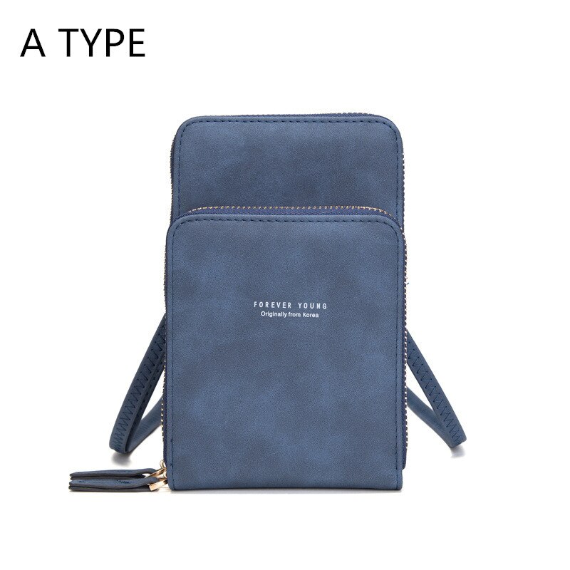 Crossbody Cell Phone Shoulder Bag Cellphone Bag Daily Use Card Holder Mini Summer Shoulder Bag for Women Wallet: A-Deep Blue