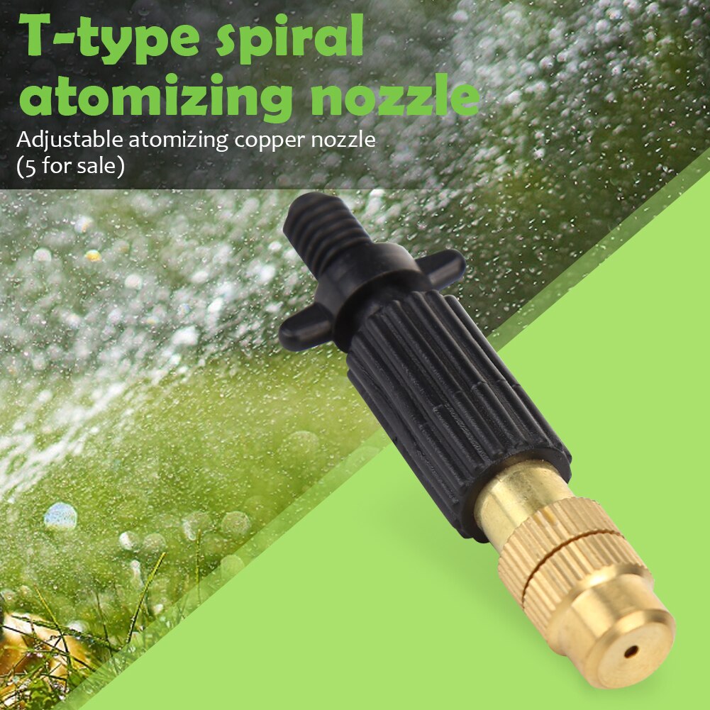 5pcs Adjustable Thread Copper Water Sprinkler Head Automatic Spray Tip Nozzles Nebulizer 4/7 Pipe Watering Irrigation System Gar