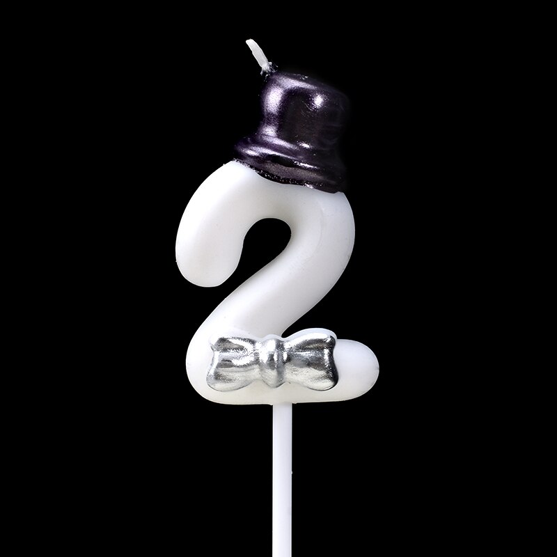 Cakelove bolos de 0 a 9 números, vela para festa de aniversário, itens para bolo, números de bolo, aniversário, festa de idade decorações: White 2