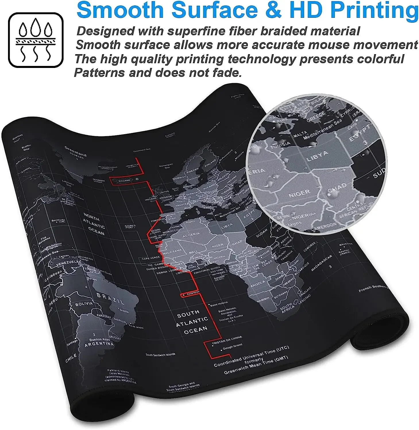Map Mouse Pad Large Map Desk Mat Protector Gaming Mousepads Office Table Decor Keyboard Long Padding Notebook Computer Gamer Mat