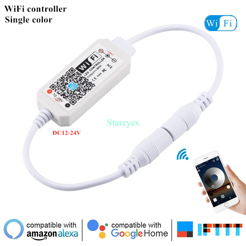 Magic Home WiFi Wireless Remote Controller Dimmer DC12V 24V Single color RGB RGBW Remote Alex Tuya Control For LED Strip