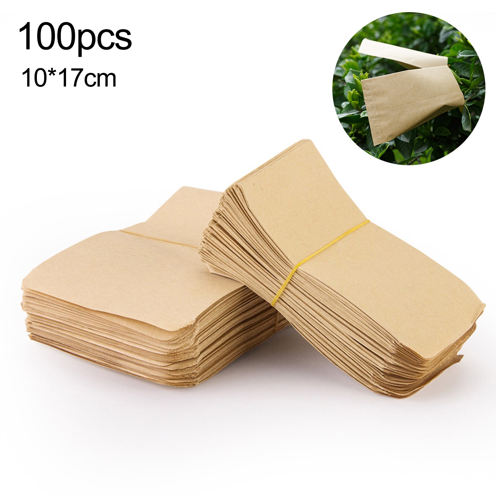 100 Pieces Seed Packets Kraft Paper Store Seeds Wildflower Bags Flowers Crops Storage Sack: 10 X 17cm